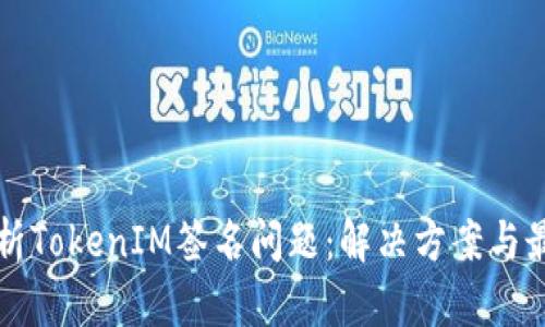 深入解析TokenIM签名问题：解决方案与最佳实践